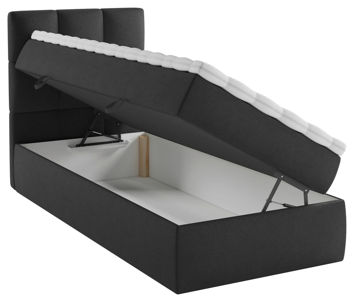 BOXBETT 90/200 cm  in Schwarz  - Schwarz, Modern, Holz/Holzwerkstoff (90/200cm) - MID.YOU