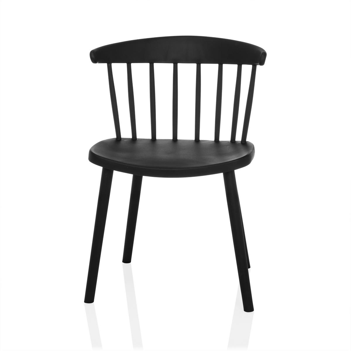 BESUCHERSTUHL  in Schwarz  - Schwarz, MODERN, Kunststoff (53/75/45cm) - MID.YOU