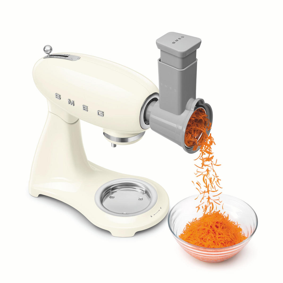 KÜCHENMASCHINE 50´S STYLE SMF05CREU  - Creme/Alufarben, Basics, Metall (40,2/37,8/22,1cm) - SMEG