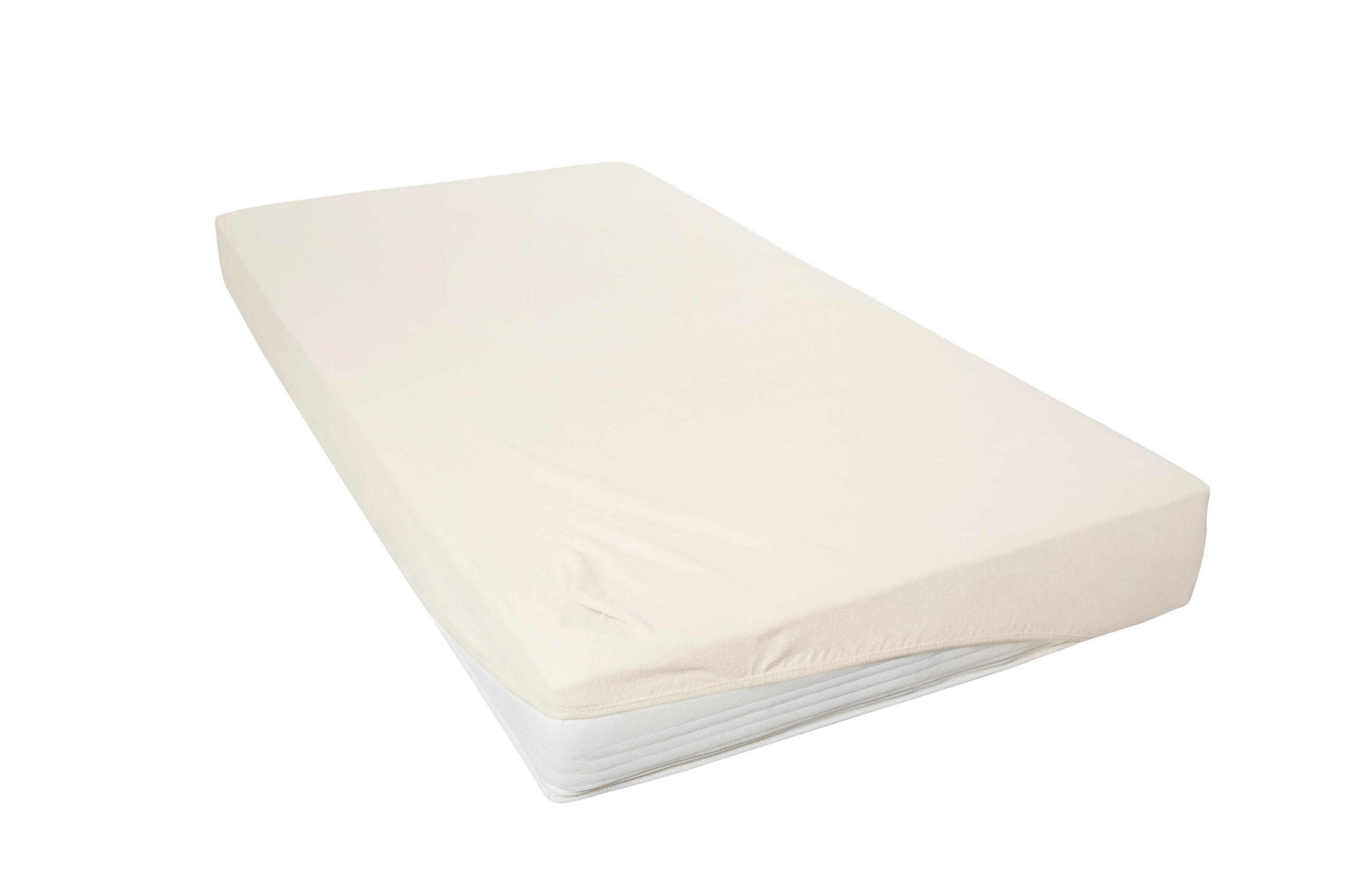 SPANNBETTTUCH Frottee  - Ecru, Basics, Textil (100/200cm)