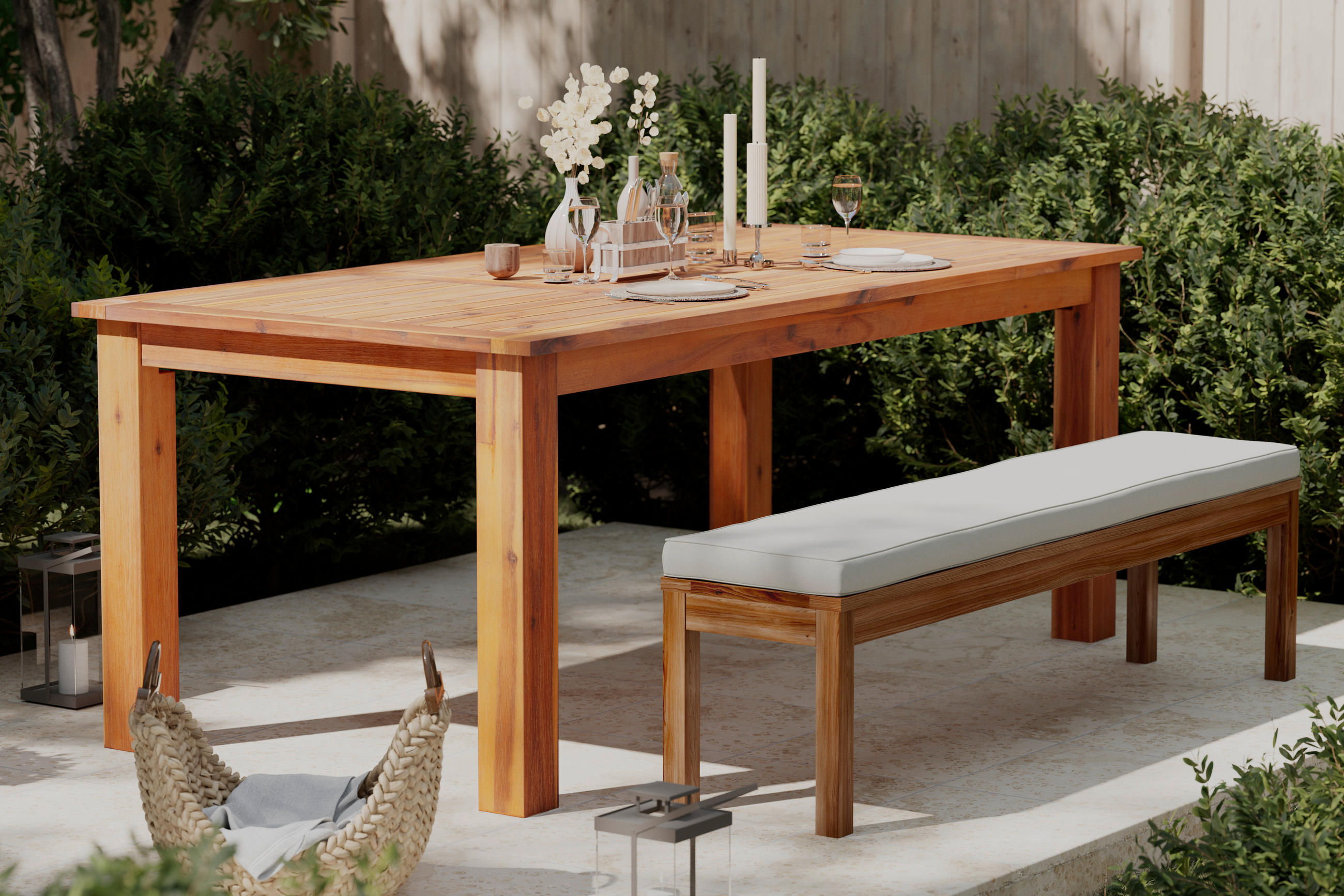 GARTENTISCH 200/100/76 cm Holz rechteckig  - Akaziefarben, MODERN, Holz (200/100/76cm) - Ambia Garden