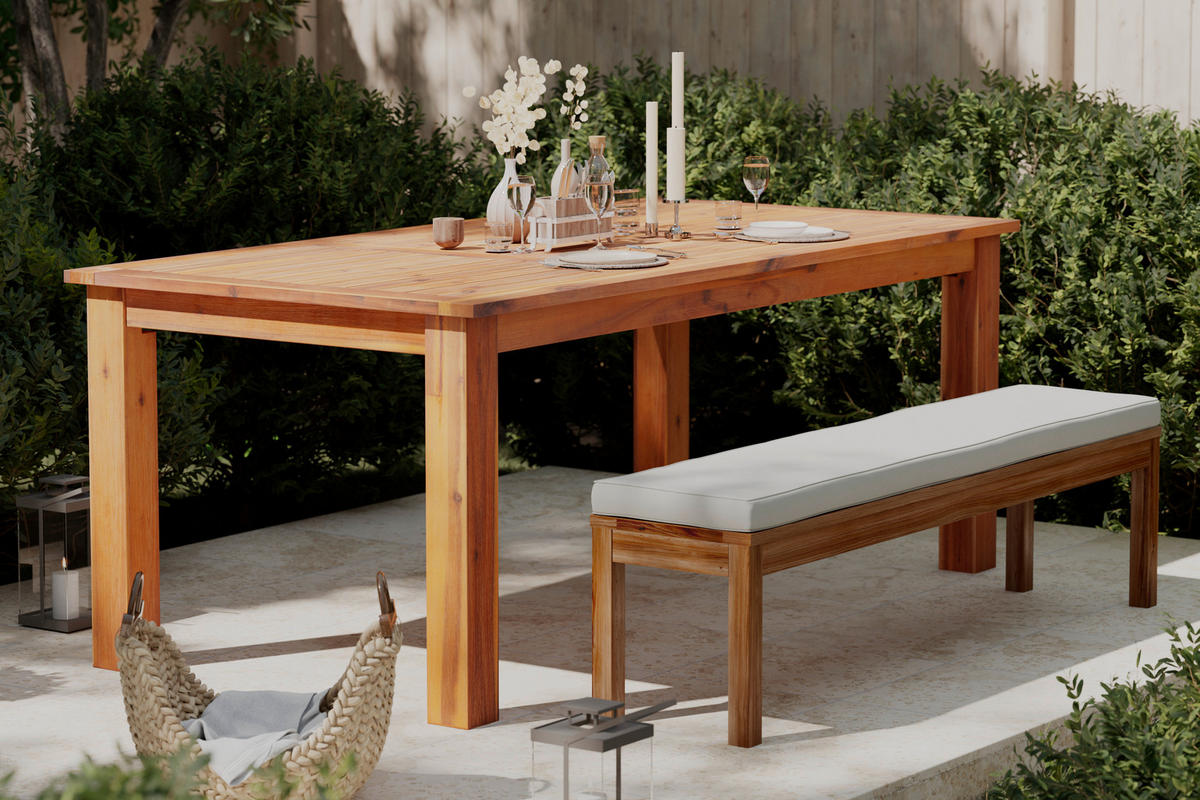 GARTENTISCH 200/100/76 cm Holz Akaziefarben rechteckig  - Akaziefarben, Modern, Holz (200/100/76cm) - Ambia Garden