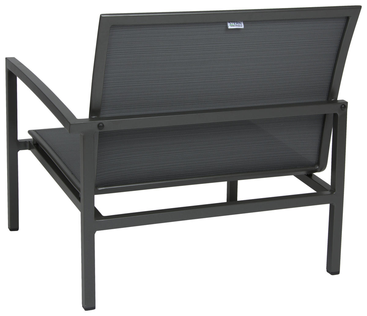 LOUNGEECKTEIL - Dunkelgrau/Anthrazit, Design, Textil/Metall (82/80/81cm) - Stern
