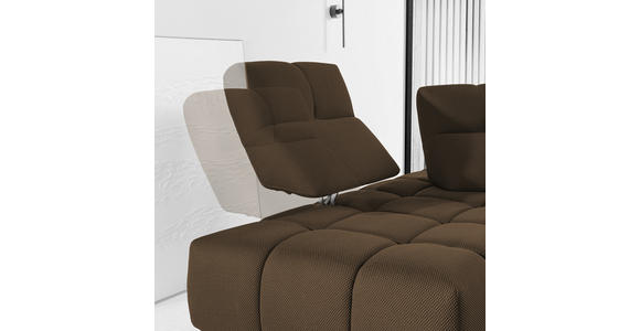 ECKSOFA in Struktur Taupe 233/313 cm - Taupe/Schwarz, Design, Kunststoff/Textil (233/313cm) - Emilio Belluti