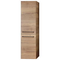 HOCHSCHRANK 45/168/31,8 cm  - Eichefarben/Schwarz, KONVENTIONELL, Glas/Holzwerkstoff (45/168/31,8cm) - Sadena