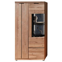 HIGHBOARD  75/148/42 cm  - Eiche Bianco/Anthrazit, Natur, Glas/Holz (75/148/42cm) - Linea Natura