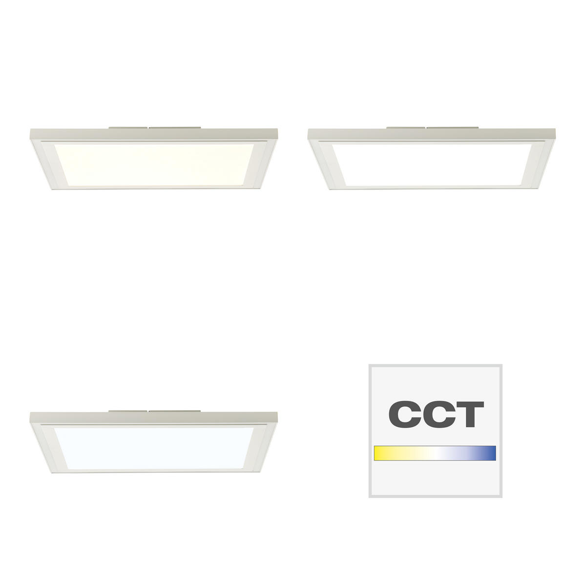 LED-PANEEL LANETTE 40/40/5 cm   - Weiß, Basics, Kunststoff/Metall (40/40/5cm) - Brilliant