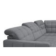 ECKSOFA in Webstoff Grau  216/297 cm  - Schwarz/Grau, Design, Holz/Textil (216/297cm) - Xora