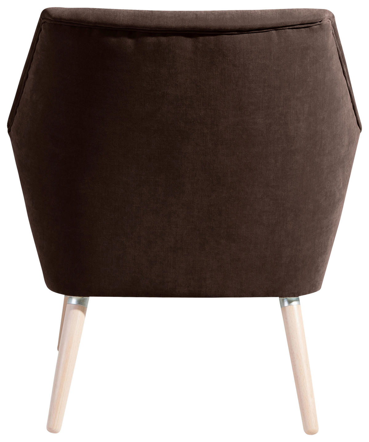 SESSEL in Velours Braun  - Buchefarben/Braun, Design, Holz/Textil (67/81/71cm) - Max Winzer