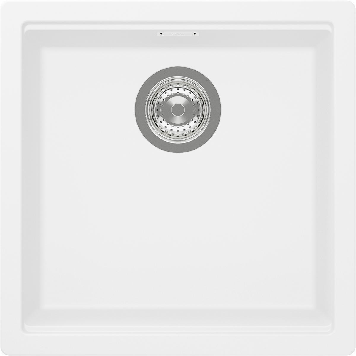 SPÜLE KIRN100UDAY  - Weiß, Basics, Stein (45,6/28,9/45,6cm) - Schock