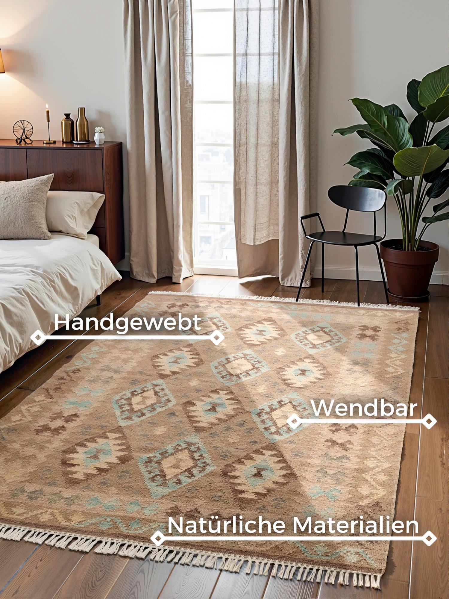 ORIENTTEPPICH 120/170 cm Kamal Hellblau, Beige  - Beige/Hellblau, Design, Textil (120/170cm)