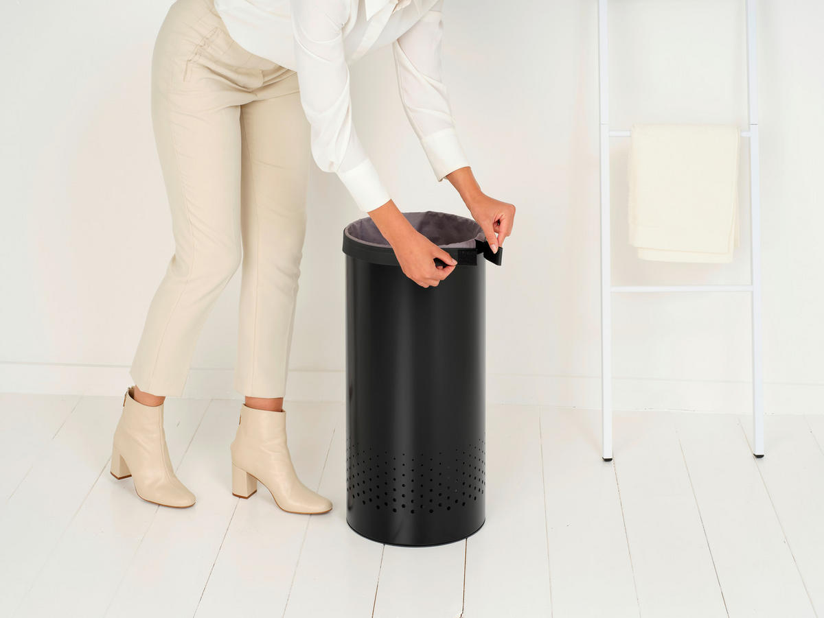 WÄSCHETONNE - Schwarz, Basics (30/30/63,5cm) - Brabantia