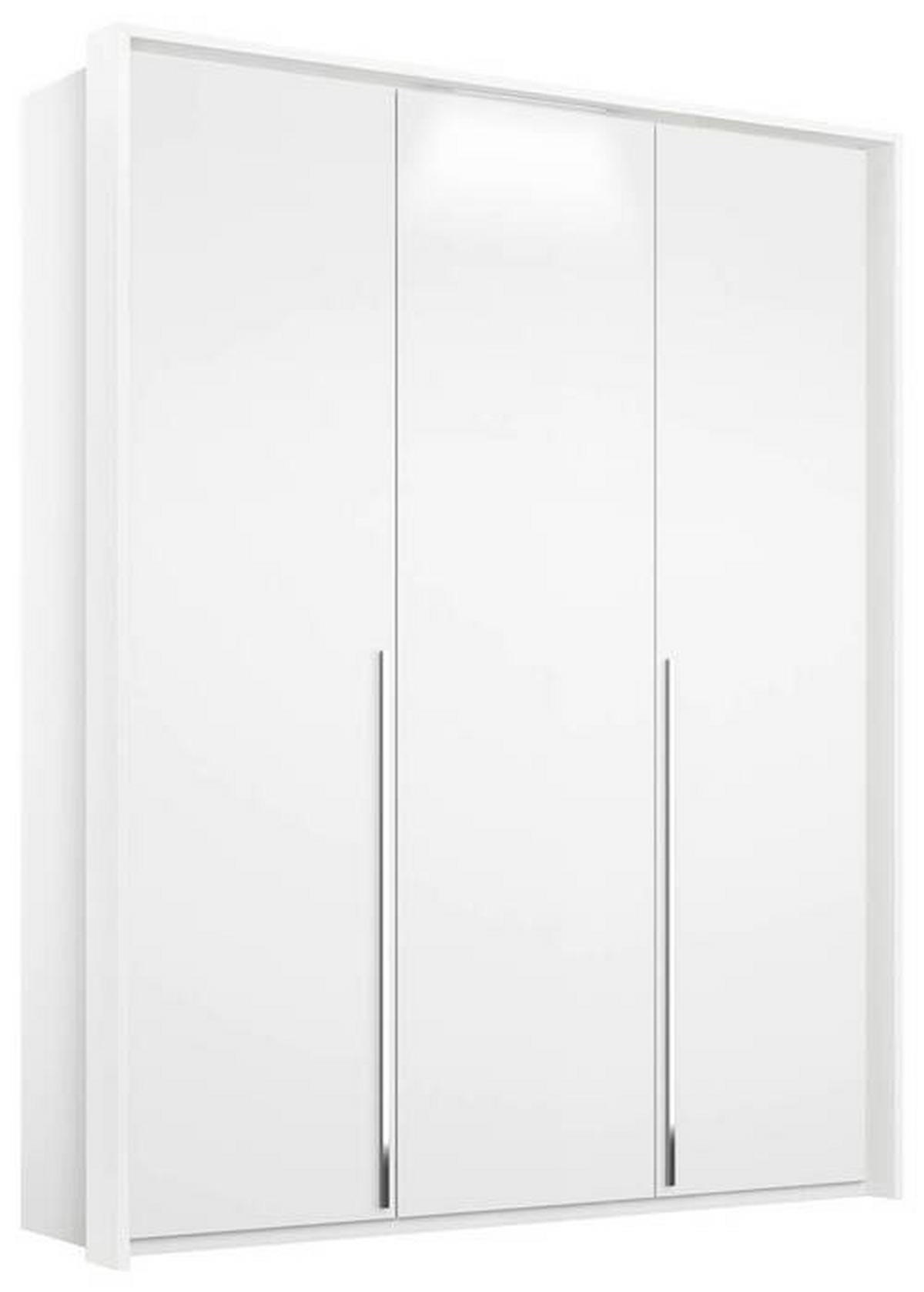 DREHTÜRENSCHRANK in Weiss  - Chromfarben/Weiss, Design, Holzwerkstoff/Metall (151/223/60cm) - home24