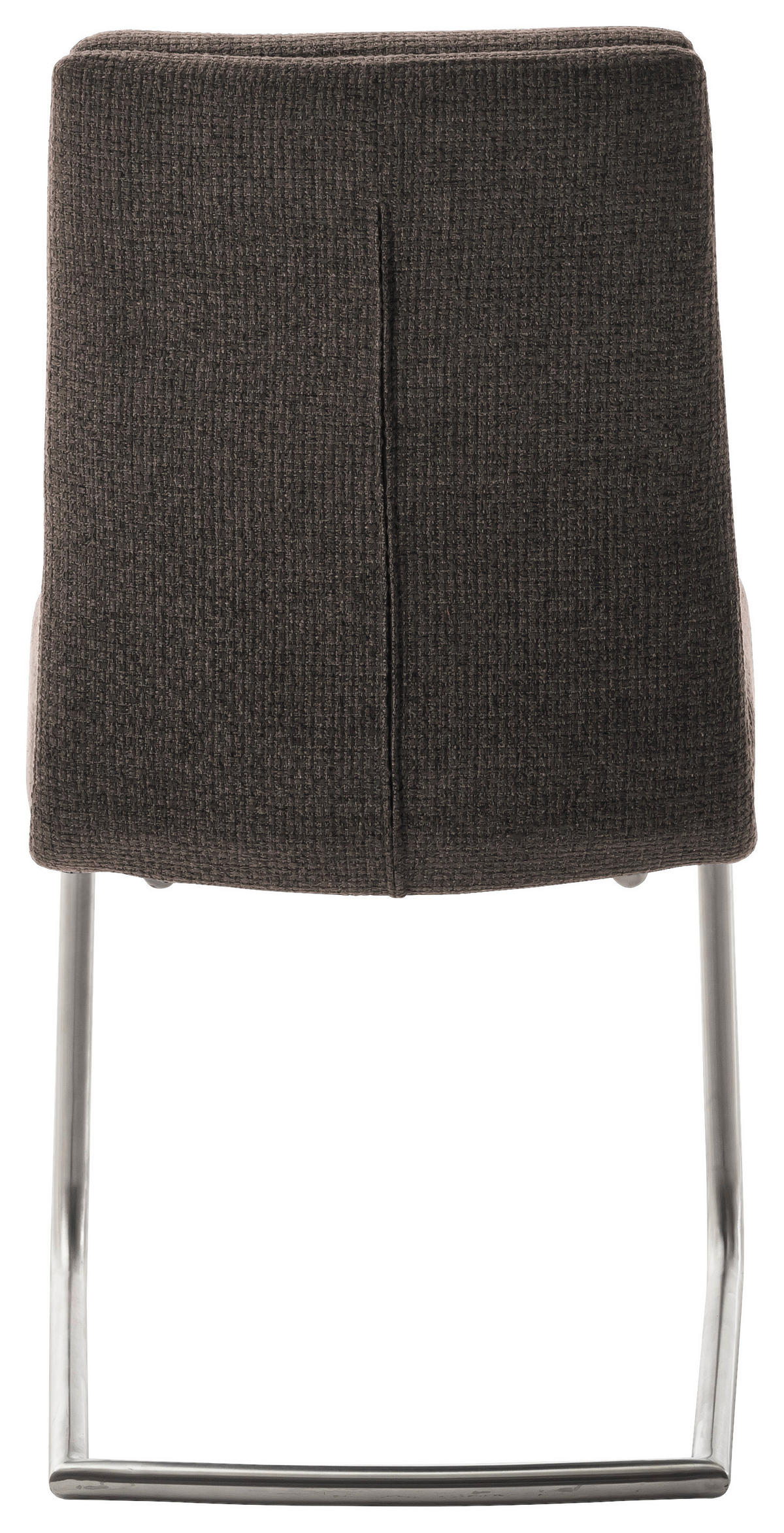 SCHWINGSTUHL  in Edelstahl Webstoff  - Edelstahlfarben/Cappuccino, Design, Textil/Metall (47/90/64cm) - Dieter Knoll