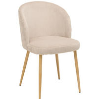 STUHL Mikrofaser Naturfarben, Beige  - Beige/Naturfarben, KONVENTIONELL, Textil/Metall (49/78/58cm) - MID.YOU