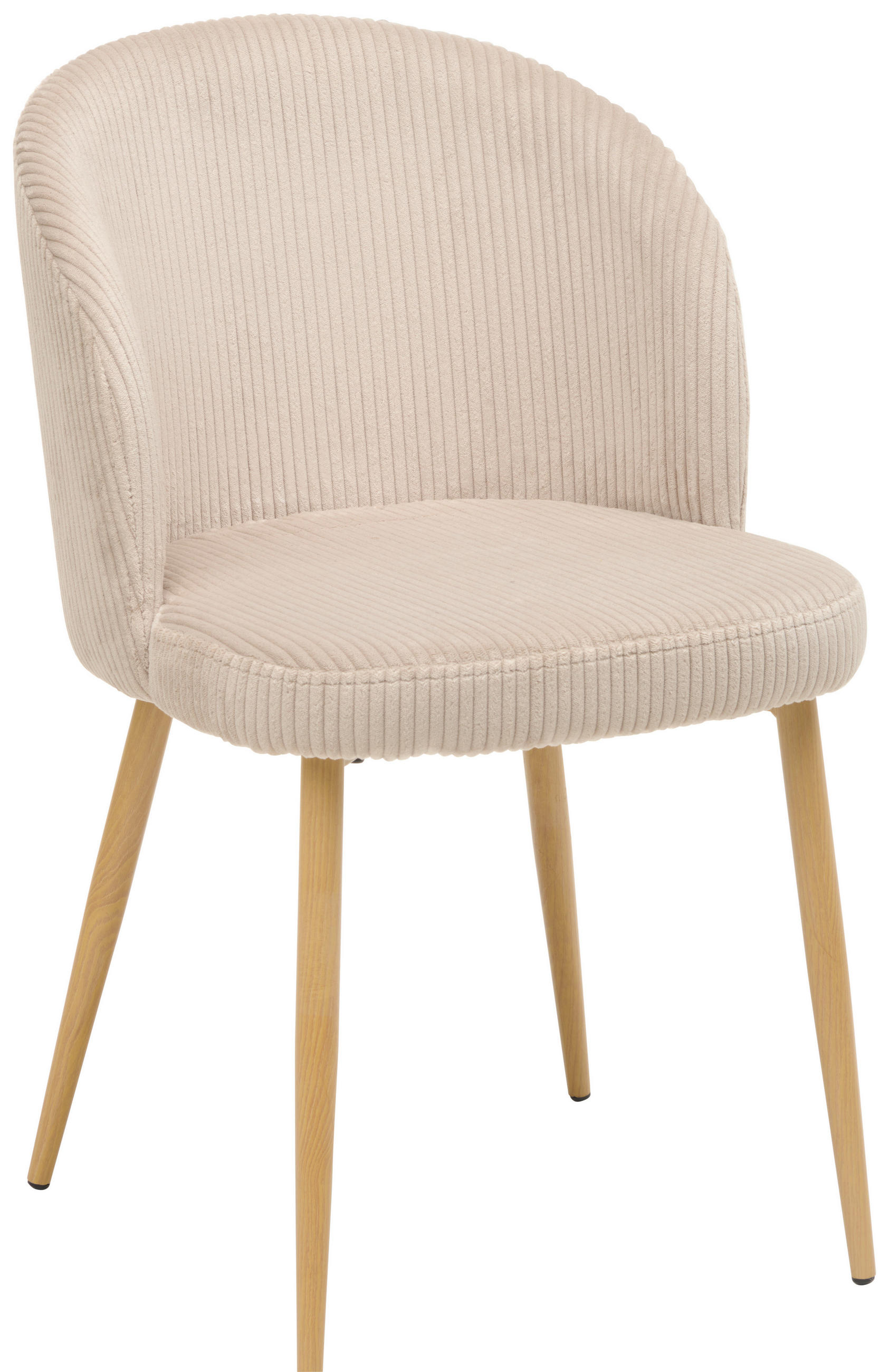 Scaun din metal, textil, culoare natur, bej