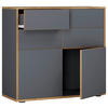 KOMMODE 100/74/33 cm  in Anthrazit, Honigeiche  - Honigeiche/Anthrazit, Design, Holzwerkstoff/Kunststoff (100/74/33cm) - MID.YOU