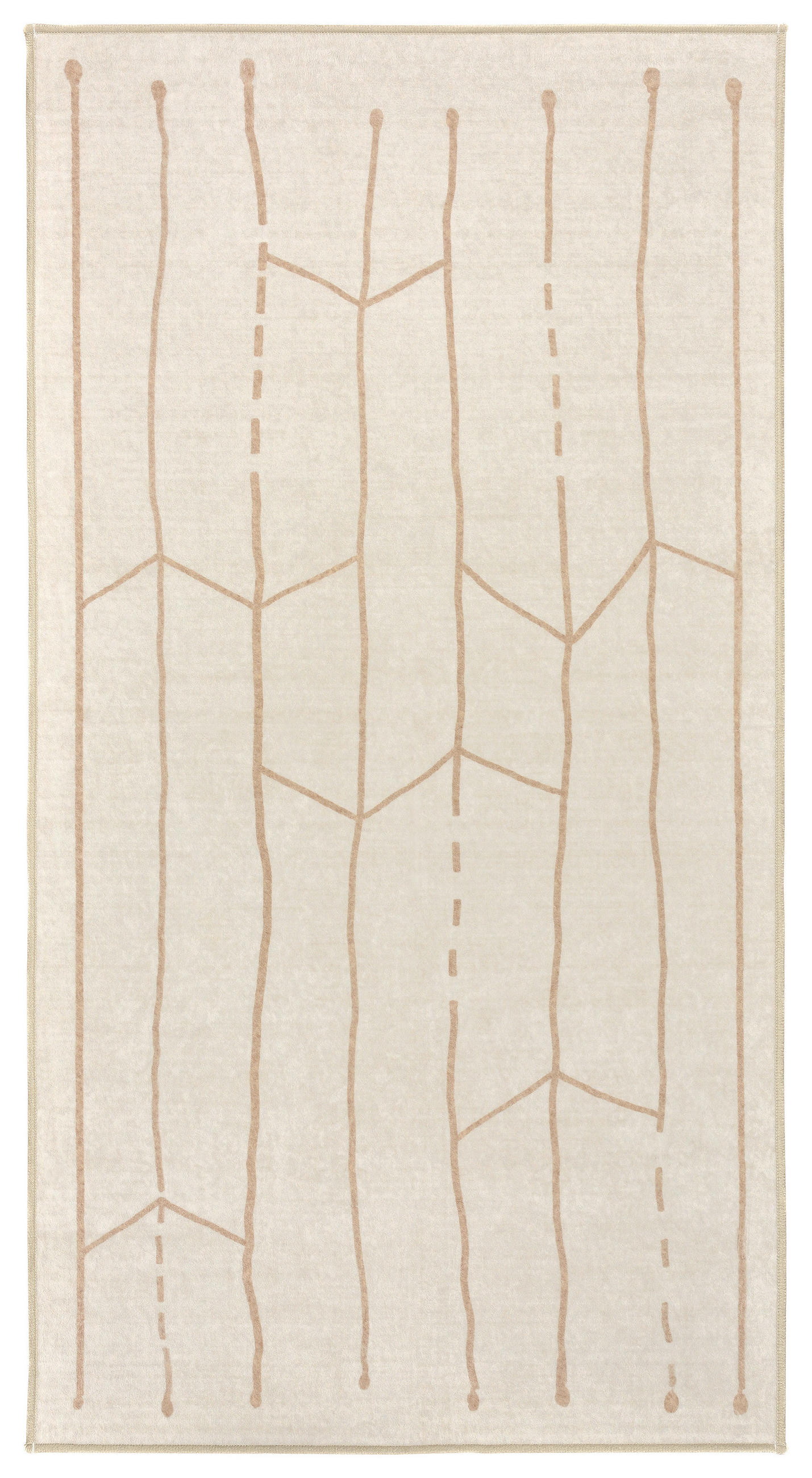 FLACHWEBETEPPICH 80/150 cm LIVING-TUAREG Creme, Honig  - Creme/Honig, Design, Kunststoff/Textil (80/150cm) - Lindorug