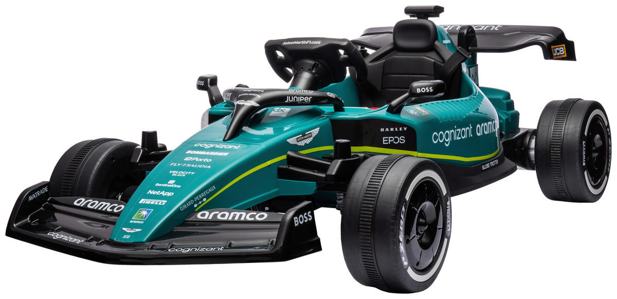 ELEKTRO-KINDERAUTO ASTON MARTIN Grün, Schwarz  - Schwarz/Grün, KONVENTIONELL, Kunststoff/Metall (137/72/44cm)