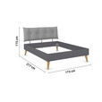 BETT 160/200 cm  in Grau  - Wildeiche/Grau, Design, Holz/Holzwerkstoff (160/200cm) - Carryhome