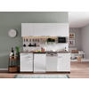 KÜCHENBLOCK 195 cm   in Weiss, Eichefarben  - Weiss/Eichefarben, Basics, Holzwerkstoff (195cm) - Respekta