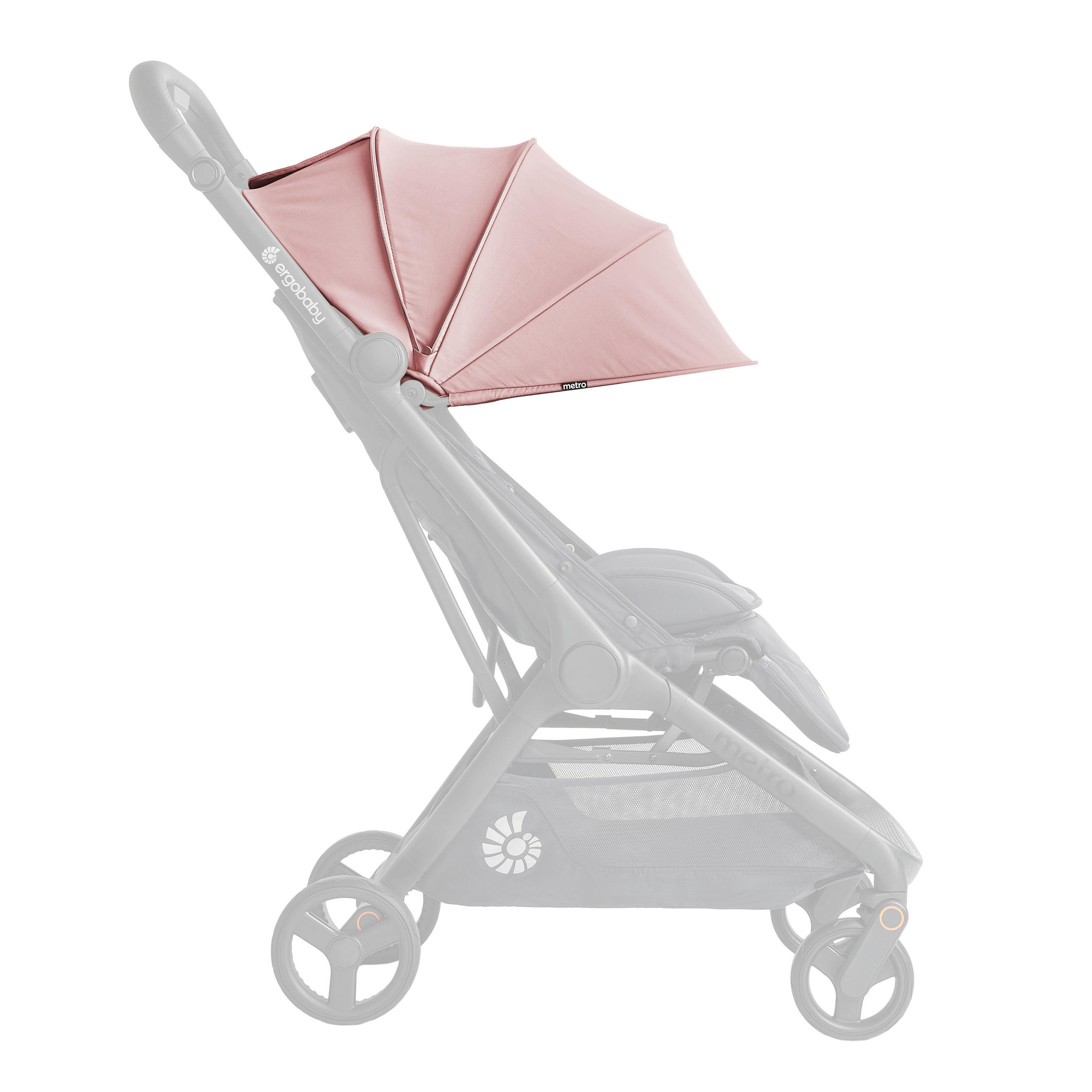 TENDA ZA DEČJA KOLICA - pink, Osnovno, tekstil (32/7/50cm) - Ergo Baby