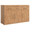 SIDEBOARD 130/80/42 cm  - Eichefarben/Silberfarben, Natur, Holz/Holzwerkstoff (130/80/42cm) - Linea Natura