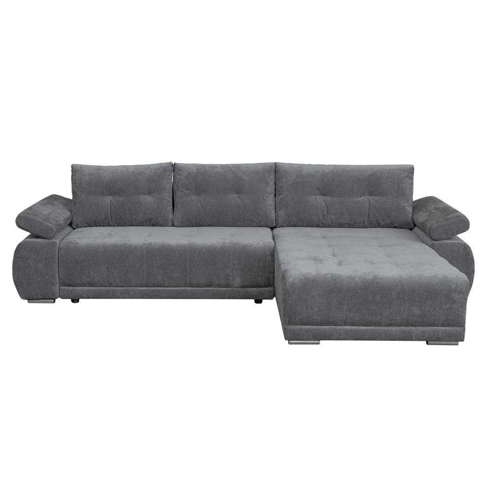 Colțar, textil, gri - gri, Design, textil (315/85/204cm) - Carryhome