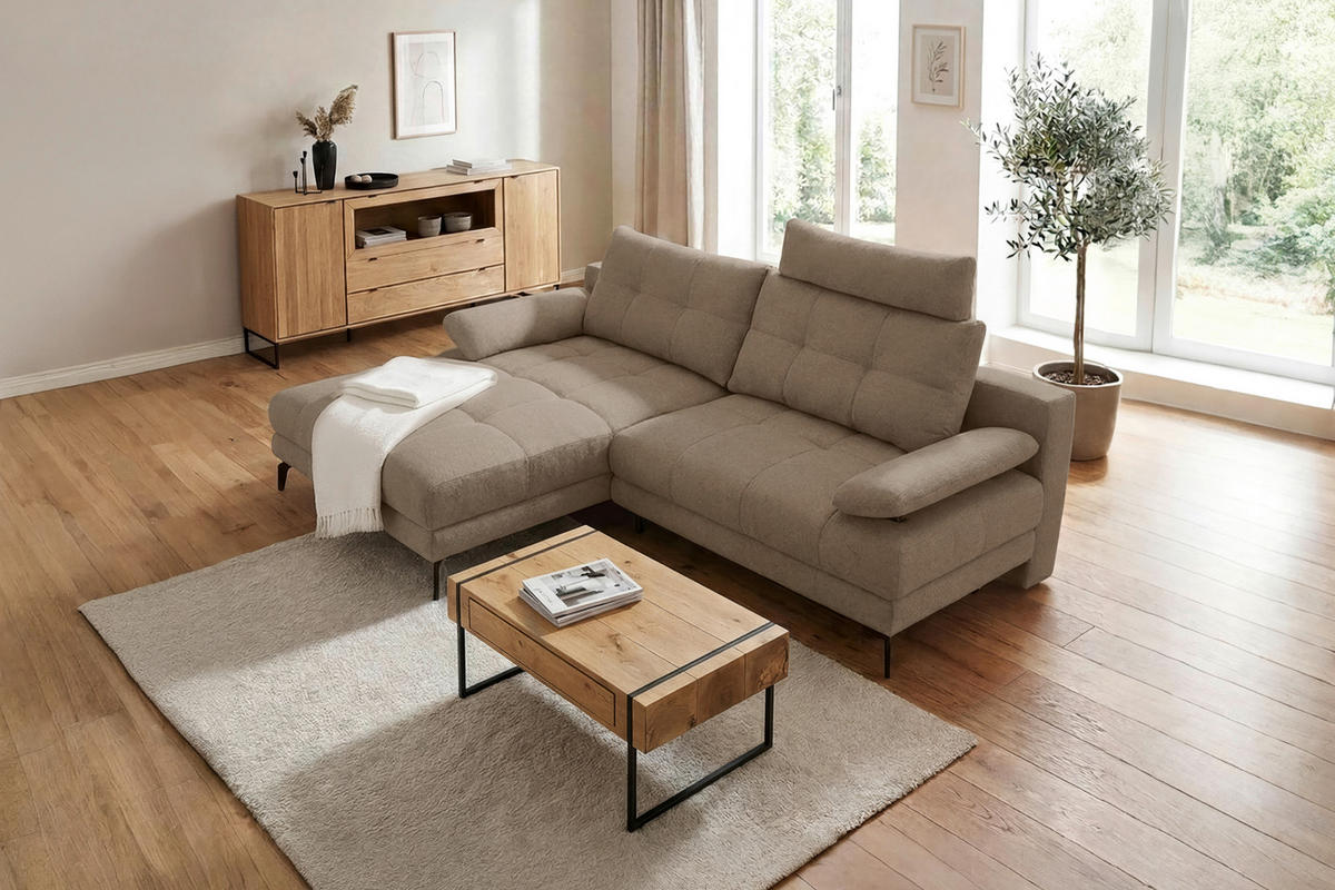 KOPFSTÜTZE Struktur  - Beige, Modern, Textil (88/24cm) - Carryhome
