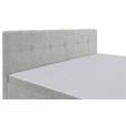 BOXSPRINGBETT 180/200 cm  in Hellgrau  - Hellgrau/Schwarz, KONVENTIONELL, Kunststoff/Textil (180/200cm) - Carryhome