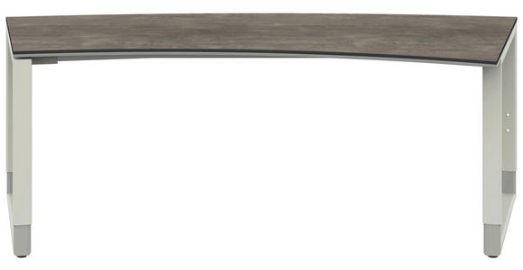 SCHREIBTISCH 200/80-100/68-82 cm in Graphitfarben, Weiß - Graphitfarben/Weiß, Design, Holzwerkstoff/Metall (200/80-100/68-82cm) - Moderano