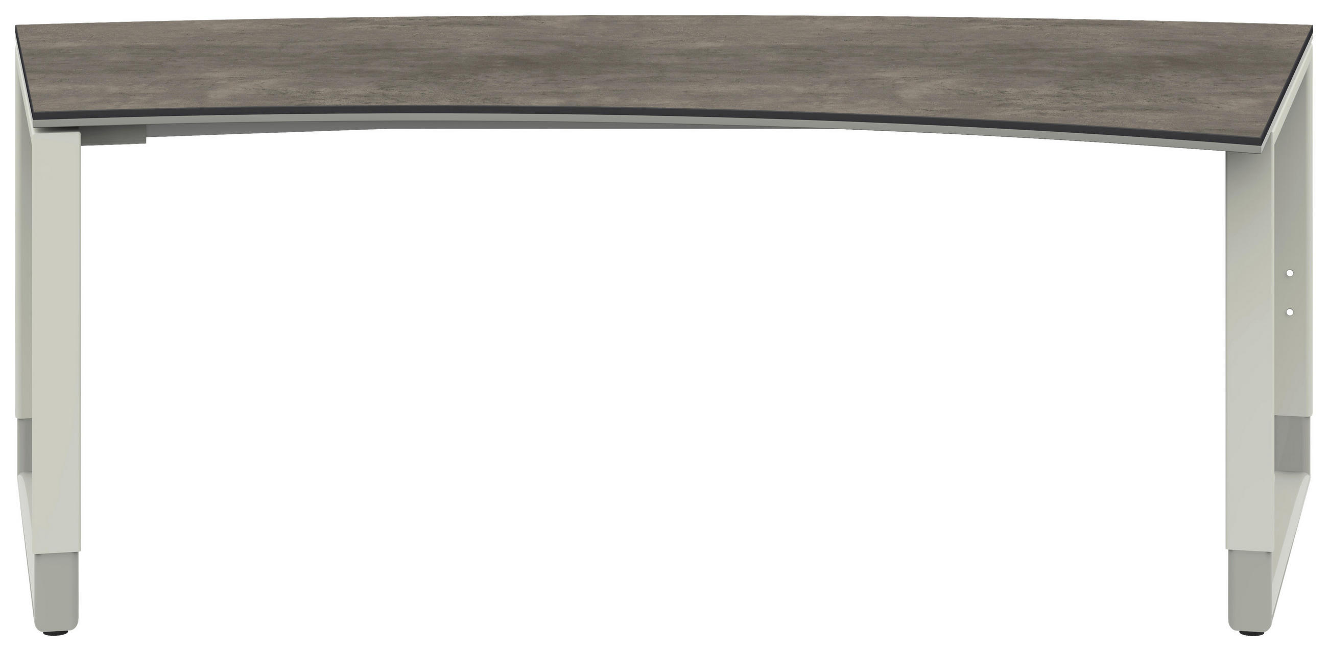 SCHREIBTISCH 200/80-100/68-82 cm  in Graphitfarben, Weiß  - Graphitfarben/Weiß, Design, Holzwerkstoff/Metall (200/80-100/68-82cm) - Moderano