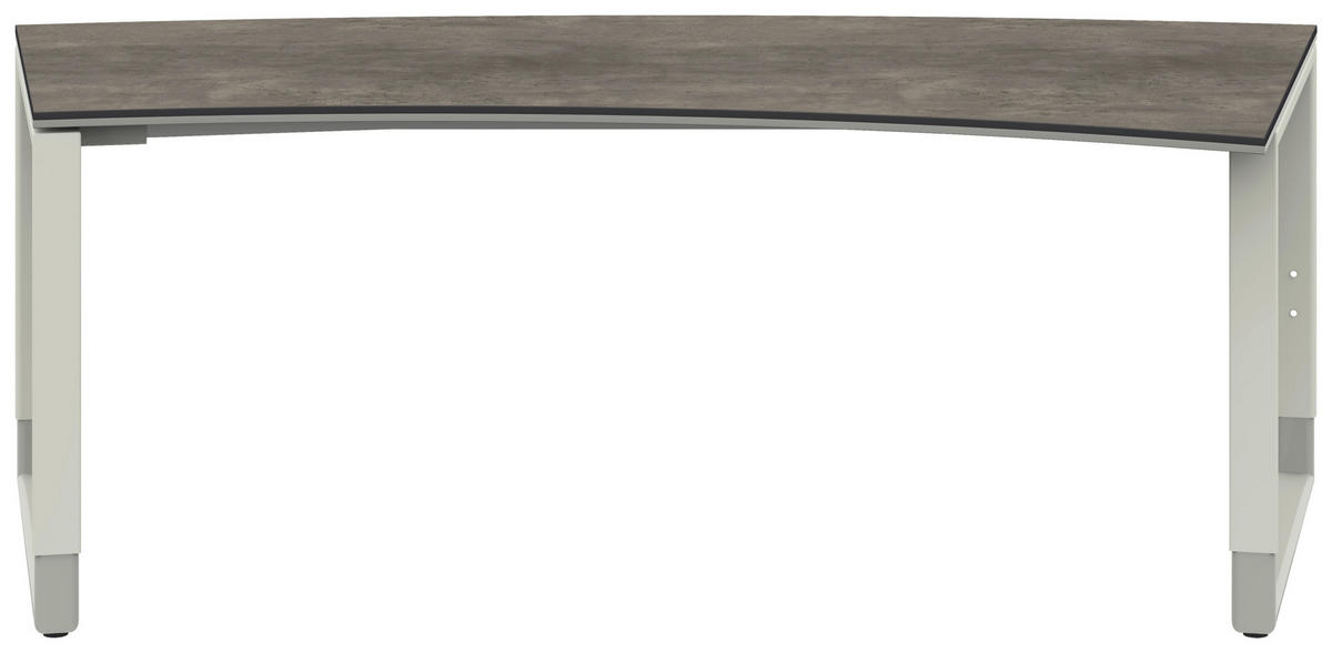 SCHREIBTISCH 200/80-100/68-82 cm  in Graphitfarben, Weiß  - Graphitfarben/Weiß, Design, Holzwerkstoff/Metall (200/80-100/68-82cm) - Moderano