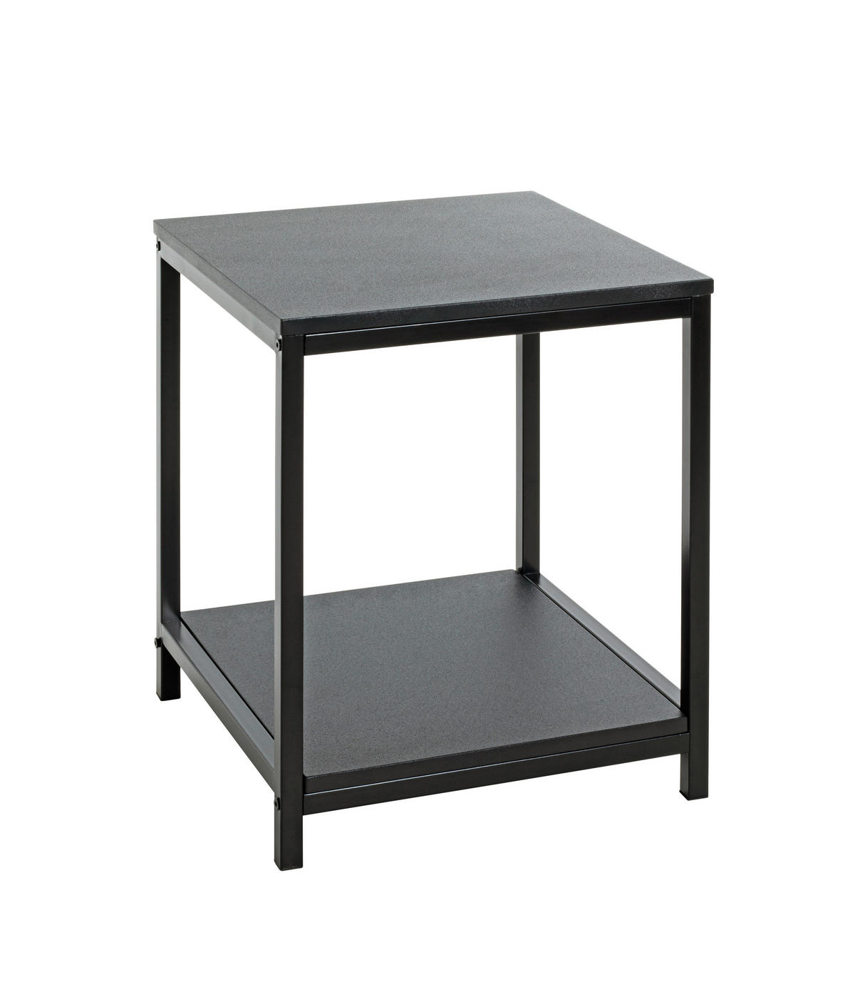 BEISTELLTISCH 40/40/50 cm Schwarz quadratisch  - Schwarz, Design, Holzwerkstoff/Metall (40/40/50cm)