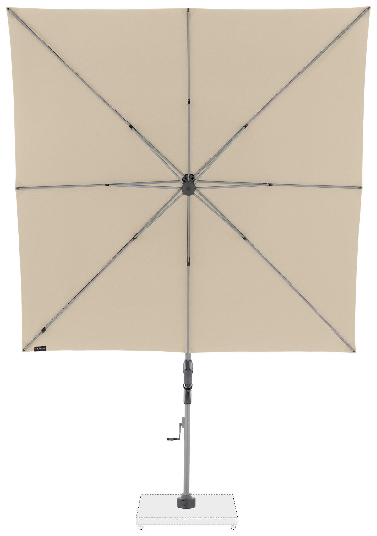 AMPELSCHIRM 275 cm Beige  - Beige/Silberfarben, KONVENTIONELL, Textil/Metall (275/275cm) - KNIRPS