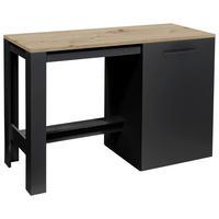 KÜCHENINSEL 138/91/56 cm  in Schwarz, Sonoma Eiche  - Silberfarben/Schwarz, Trend, Holzwerkstoff/Kunststoff (138/91/56cm) - MID.YOU