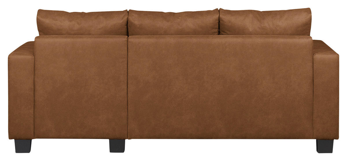 KUTNA GARNITURA tekstil  konjak   - smeđa/konjak, Design, tekstil/drvo (200/144cm) - MID.YOU