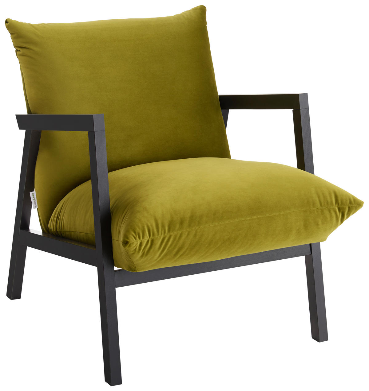 FOTELJA 63/76/80 cm , zelena  - zelena/vendž, Dizajnerski, tekstil/drvo (63/76/80cm) - Carryhome