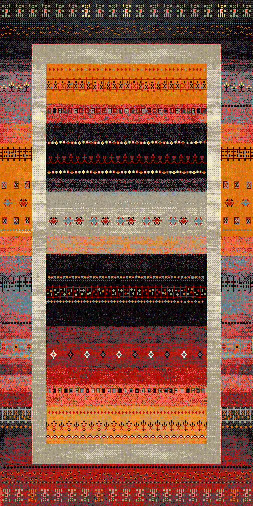 LÄUFER 80/250 cm Cassandra Multicolor, Rot - Rot/Multicolor, LIFESTYLE, Textil (80/250cm) - Novel
