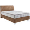 BOXSPRINGBETT 140/200 cm  in Braun  - Chromfarben/Braun, Konventionell, Kunststoff/Textil (140/200cm) - Hom`in