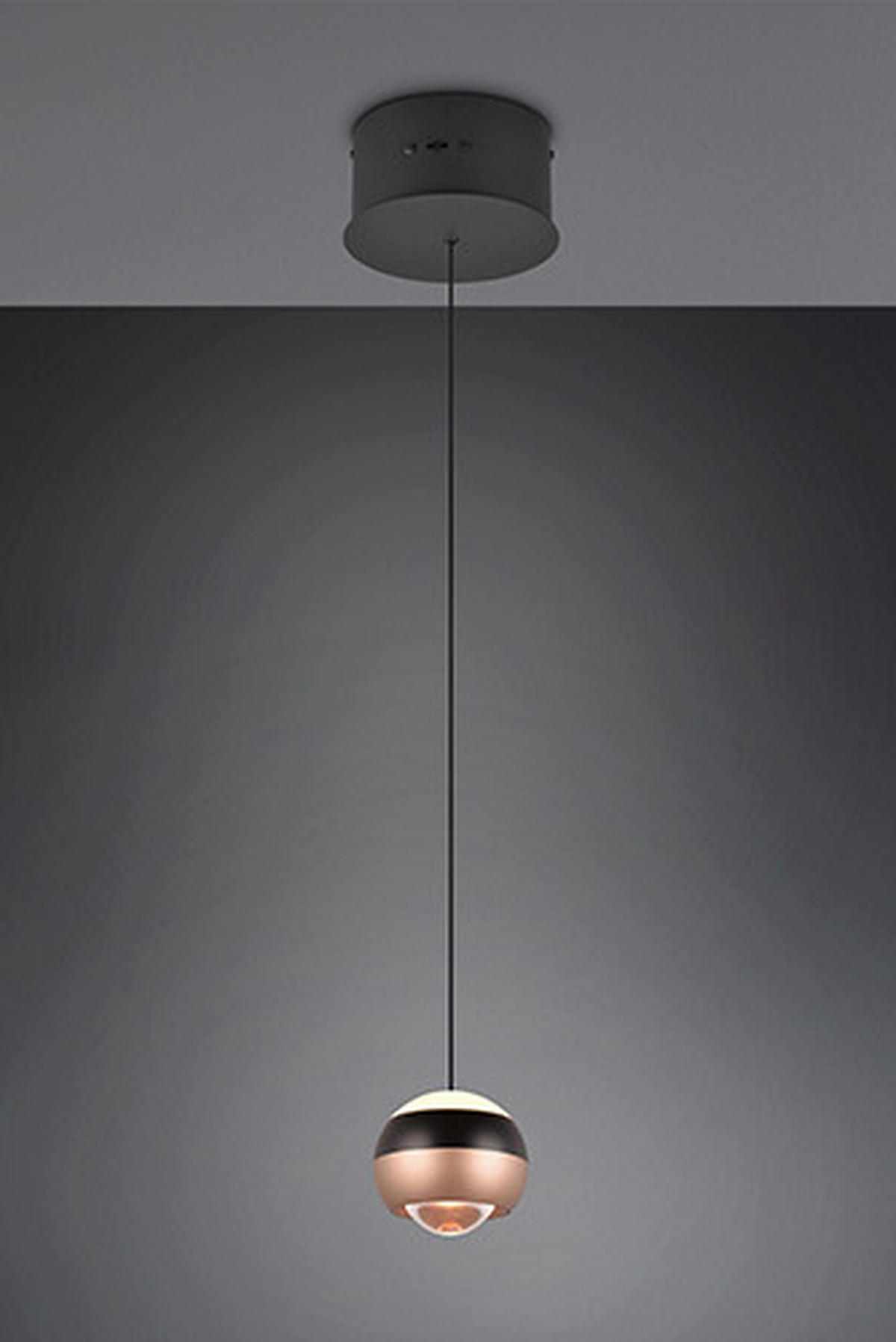 LED-HÄNGELEUCHTE 15,5/200 cm    - Schwarz, Design, Metall (15,5/200cm) - Trio Leuchten