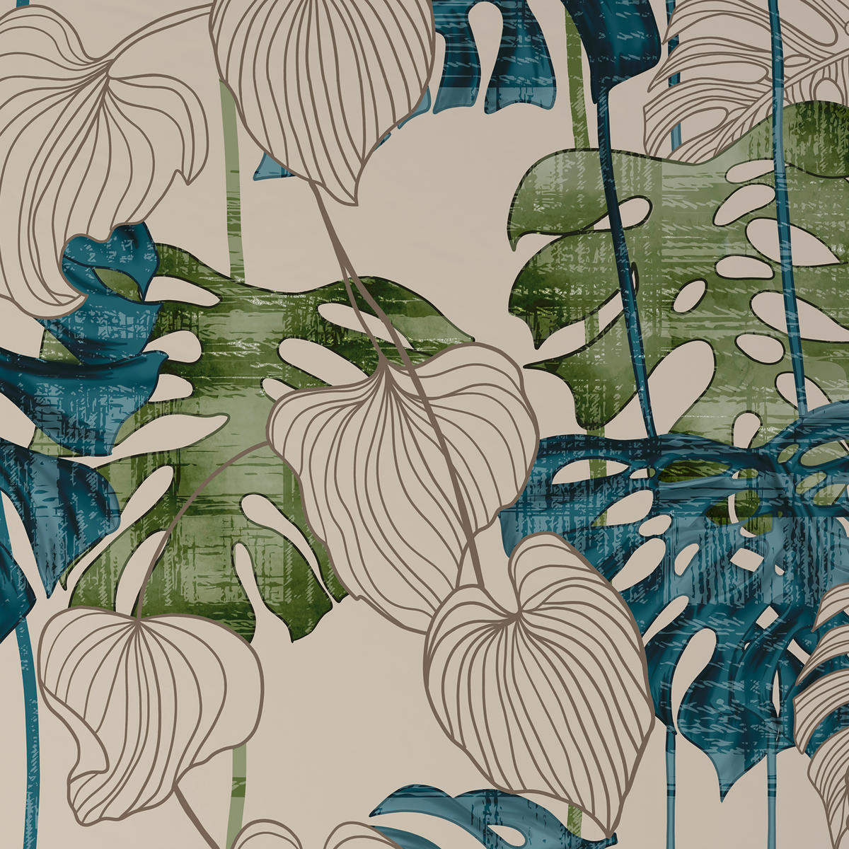 BETTWÄSCHESET CUBY Satin 160/210 cm  65 cm/100 cm  - Petrol, Konventionell, Textil (160/210cm) - Novel