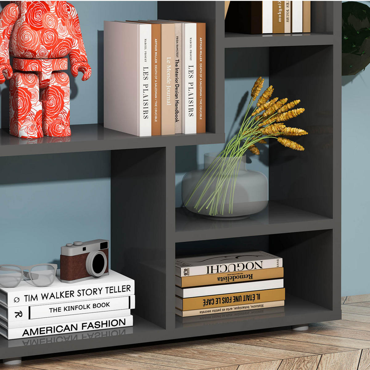REGAL Anthrazit  - Anthrazit/Grau, MODERN, Holzwerkstoff/Kunststoff (58/116/20cm) - MID.YOU