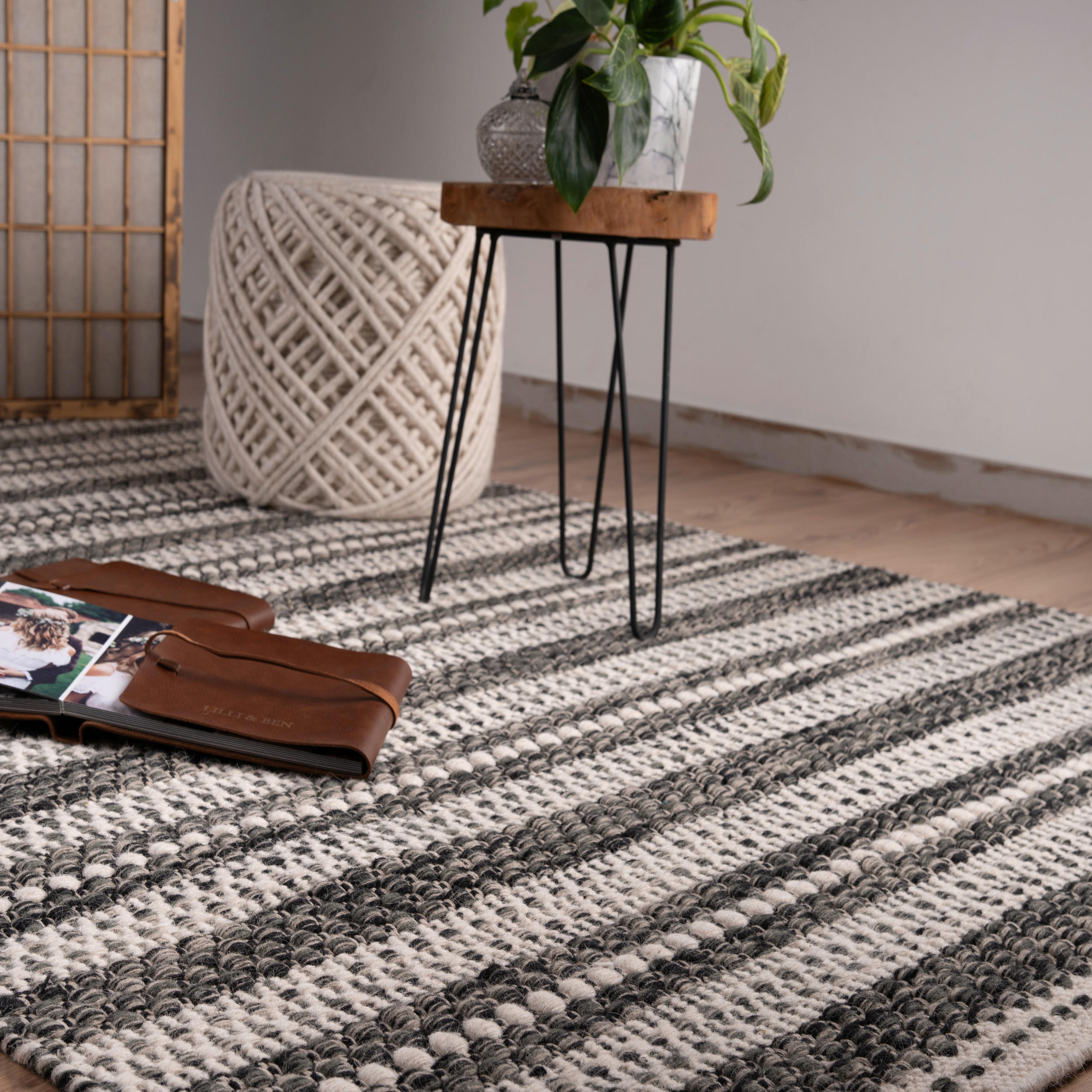 FLACHWEBETEPPICH 160/230 cm My Jaipur  - Dunkelbraun/Beige, Konventionell, Textil (160/230cm)