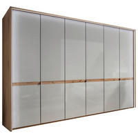 OMARA S KLASIČNIMI VRATI, barve hrasta, barve šampanjca  - barve šampanjca/barve hrasta, Design, leseni material (300/236/58cm) - Venda