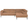 ECKSOFA - Rostfarben/Schwarz, Design, Textil/Metall (280/205cm) - Xora