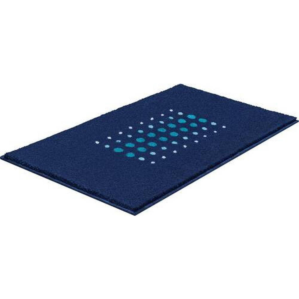 Thumbnail - Grund Badteppich Siria, Blau, Textil, Kreise, rechteckig, 70x120 cm, Oeko-Tex® Standard 100, Made in Europe, rutschfest,...