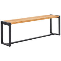 SITZBANK  in 140/45/30 cm  - Schwarz/Naturfarben, Design, Holz/Metall (140/45/30cm) - MID.YOU