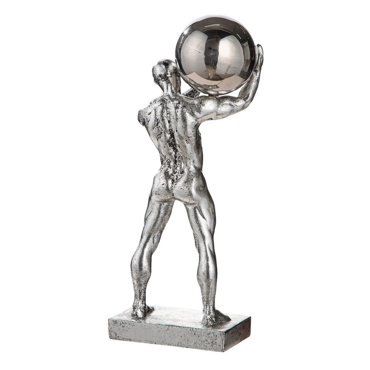 SKULPTUR - Silberfarben, Basics, Kunststoff (12/31/7cm)