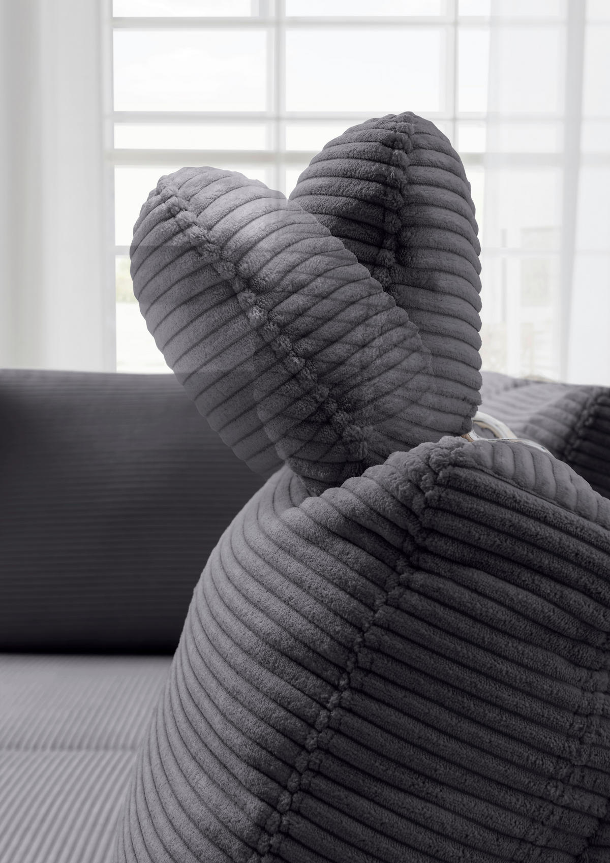 ECKSCHLAFSOFA  mit Liegefunktion, Rücken echt, Armteil links Cord Grau  - Wildeiche/Grau, MODERN, Holz/Textil (261/206cm) - Livetastic